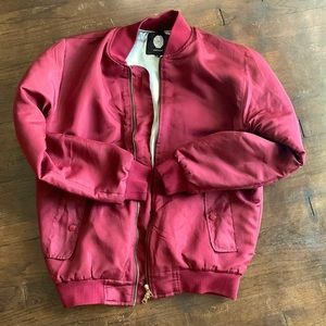 Burgundy Bomber Jacket INDVLST